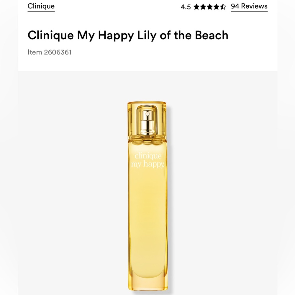 NIB NWT Sealed Clinique MY HAPPY Lily of the Beach